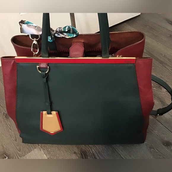 Fendi 2 Jours Multi-Color Leather Bag - Picture 4 of 16